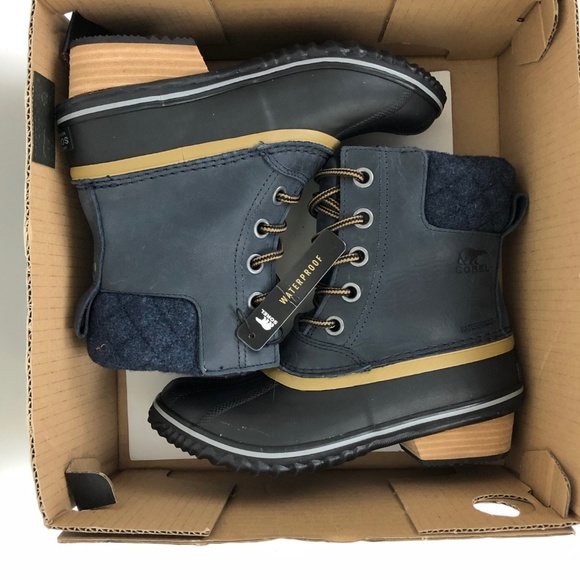 Sorel Slimpck II Duck Boots Waterproof Navy 6 M - Picture 3 of 7